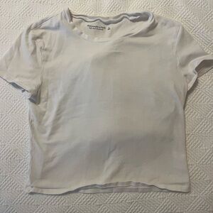 NWOT A&F Essential Baby Tee in White (S)